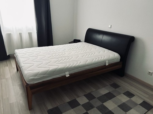 Bett massivholz leder - massivholz,