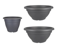 Elho TORINO Pflanztopf 25cm Planzschale 30cm Pflanzschale 40cm Anthrazit Auswahl