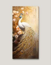 Eleganter Pfau gold Wandbild