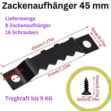 8 x Zackenaufhänger 45 mm -