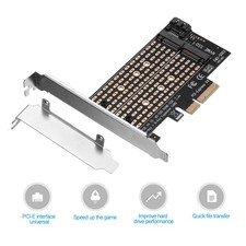 M.2 NGFF zu Desktop PCIE x4 x8 x16 NVMe SATA Dual SSD PCI Express Adapterkarte