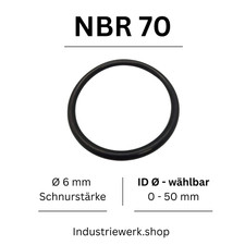 O-Ring NBR 70 ID Ø 0-50 x 6