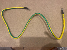 1m 10 mm² 13 mm² 6 AWG Erdungskabel verpresst grün/gelb fertig Rohrkabelschuh M6