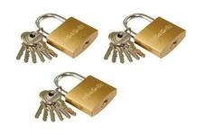 Vorhängeschloss Bügelschloss Schloss - 40 mm 3 Stück - Gleich schließend