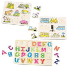 3er-Set bunte Kinder-Puzzles