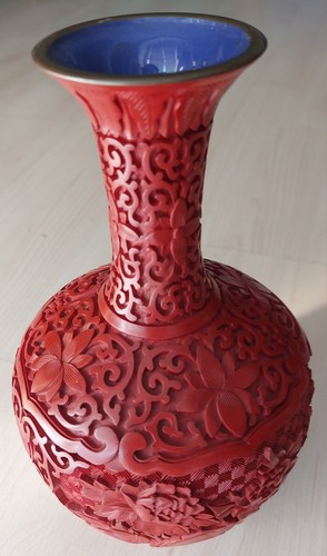 Antike rot lack vase china - lack,