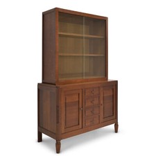 ANTIK! Vitrinenschrank restauriert Art Déco Eiche massiv kleiner Buffet-Schrank