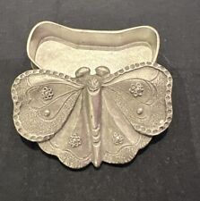 Zinndose, Zierdose, Erinnerungsdose Schmetterling von Firma Zinn Becker