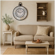 Stilvolle analoge Wanduhr im Vintage Design Ø40 cm analog batteriebetrieben form