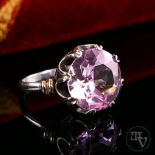 Antiker Damenring Rosa Saphir