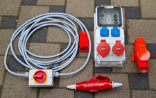 Mennekes Verteiler 98093 1x 32A 1 x 16A + Zubehör Hauptschalter Stecker Kupplung