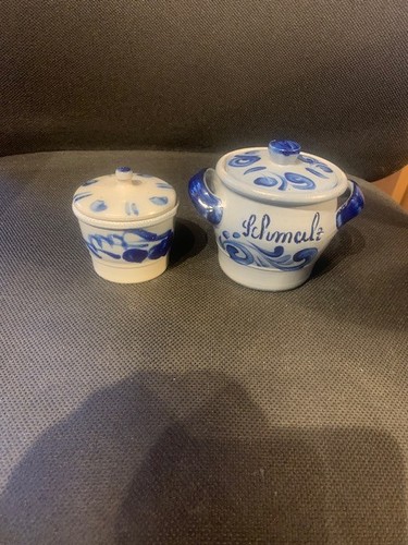Steingut schmalztöpfchen - steingut,