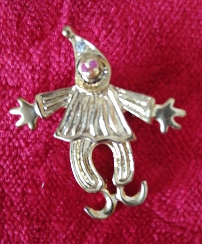 Lustige goldfarbene brosche - lustige,