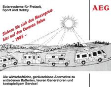 TEC SOLARSYSTEM VON AEG -  1985  -  - WOHNWAGEN PROSPEKT -
