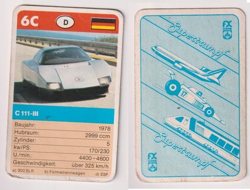 Ersatzkarte auto quartett - ersatzkarte,