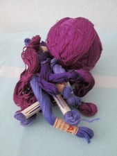 Stickgarn, Sticktwist, verschiedene Lilatöne, Vintage, Handarbeit, sticken, lila