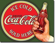 Coca Cola In Hand Metall