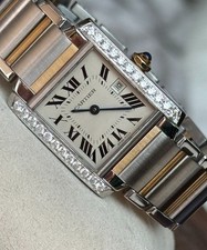 Cartier - Tank Française - W51012Q4 - 25 x 30 mm - top condition diamond setting