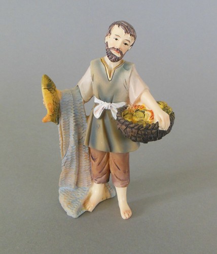 Fischer mit korb - korb, fisch