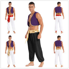 DE Herren Arabischer Prinz Kostüm Aladinhose Bloomers Und Weste Tops Party