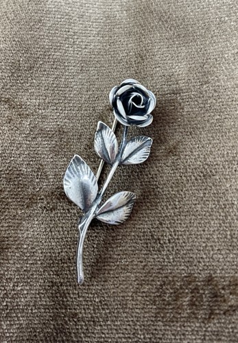 835 silber brosche - silber,