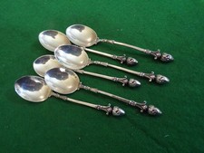 Widmann CLASSIQUE Moccalöffel für 6 Personen 9 cm Silber 90er TOP  !