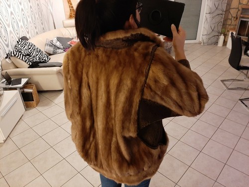 Moderne echte nerz jacke - nerz,