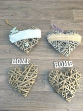 4x Weidenherz Weiden Herz Holz