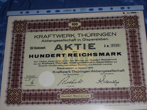 Historische aktie kraftwerk - aktie, ,