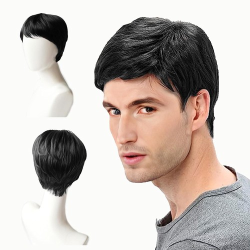 Herren perücke schwarz - herren, kurz