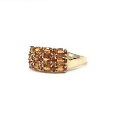 Gold Ring 375 Damen Cocktail 9K Imperial Topas 9kt Gelbgold Schmuck 21.0mm / 66 