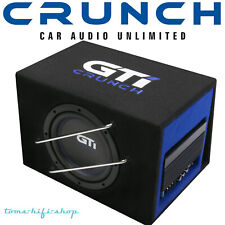Crunch aktiv Subwoofer 400 Watt Bass + Verstärker Auto Aktivsub