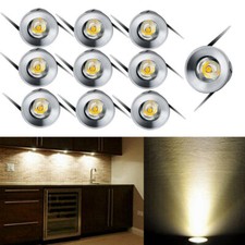 10× 1W LED Mini Spot Einbauleuchte mit Trafo 230V Spot Einbau Strahler Warmweiß 