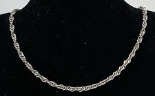 925/- Sterlingsilber Kette, Singapur Kette, 50 cm lang, 3 mm breit.