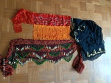 3 Bauchtanz Bauchtanzgürtel Hüftgürtel Kostüm Tuch