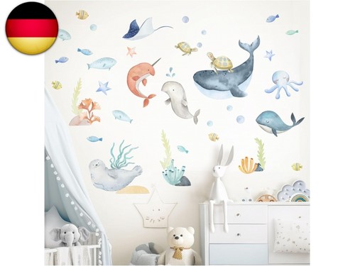 Wandsticker meerestiere wal - wandsticker,