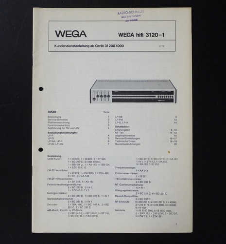 Original wega hifi 3120 - hifi, 3120-1