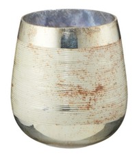 Windlicht Teelicht Glas gold