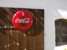 Altes Coca-Cola Button Schild