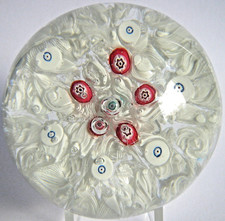 Briefbeschwerer Paperweight SCHLESIEN ANTIK Millefiori on Lace