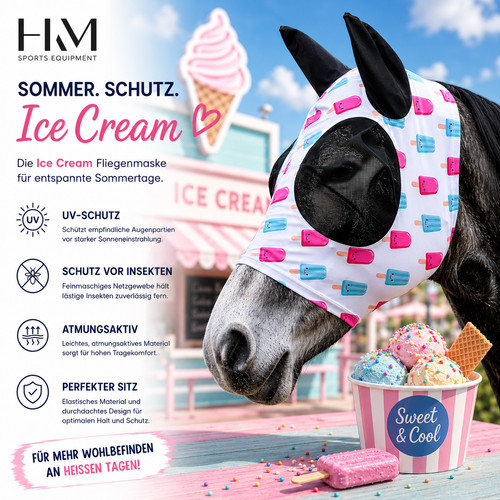 Hkm fliegenmaske ice - fliegenmaske,