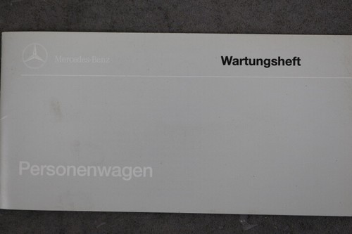 Mercedes benz wartungsheft - mercedes,