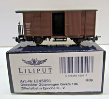 H0e Liliput L245091 gedeckter Güterwagen Gwk/s 106  ZILLERTALBAHN in OVP (S14)