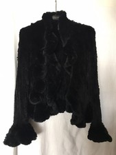 R&L Rosenberg & Lenhart Damen Echtes Pelz Jacke Neuwertig Gr 38 Schwarz 