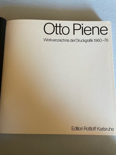 Otto piene werksverzeichnis - piene, "werksverzeichnis