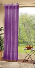 Voile Ösen Schal Gardine Vorhang transparent UNI -20332-