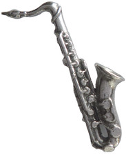 Saxophone Pin Badge in