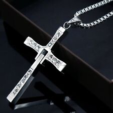 Halskette Kette Anhänger Fast and Furious Vin Diesel Kreuz Silber Schmuck Herren
