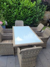 RAGNARÖK  PREMIUM POLY-RATTAN GARTENMÖBEL GARTEN GARNITUR MÖBEL ALU DINING SET