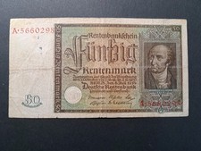 Fünfzig 50 Rentenmark 1934 R